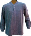 Men's Charcoal Long-Sleeved Weathered Henley